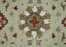 Custom Made Beige And Brown Traditional Oriental Design Hand Tufted Wool Area Rug