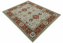 Custom Made Beige And Brown Traditional Oriental Design Hand Tufted Wool Area Rug