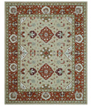 Custom Made Beige And Brown Traditional Oriental Design Hand Tufted Wool Area Rug