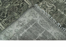 Custom Made Beige And Green  Modern Geometrical Design Hand Knotted wool rug