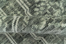 Custom Made Beige And Green  Modern Geometrical Design Hand Knotted wool rug