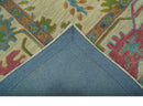 Custom Made Beige And Green Traditional Oushak Design Hand Tufted Wool Rug by The Rug Decor
