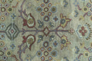 Custom Made Beige and peac Traditional Oushak Design Hand Tufted Wool Rug by The Rug Decor