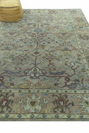 Custom Made Beige and peac Traditional Oushak Design Hand Tufted Wool Rug by The Rug Decor