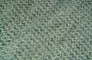 Custom Made Beige and Shades of Blue Stripes Design Contemporary wool area Rug
