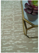 Beige Modern Contemporary Hand Knotted Wool Area Rug - Custom Bespoke Handcrafted by The Rug Decor