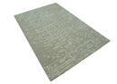 Beige Modern Contemporary Hand Knotted Wool Area Rug - Custom Bespoke Handcrafted by The Rug Decor