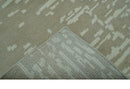 Beige Modern Contemporary Hand Knotted Wool Area Rug - Custom Bespoke Handcrafted by The Rug Decor