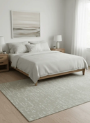 Beige Modern Contemporary Hand Knotted Wool Area Rug - Custom Bespoke Handcrafted by The Rug Decor