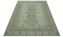 Custom Made Beige Traditional Turkish Design Hand knotted Wool Area Rug