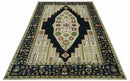 Custom Made Black And Ivory Traditional Serapi Design Hand Knotted Wool Rug