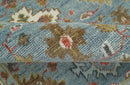 Custom Blue and Beige Rust Traditional Hand Knotted Wool Area Rug by The Rug Decor