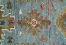 Custom Blue and Beige Rust Traditional Hand Knotted Wool Area Rug by The Rug Decor