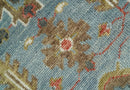 Custom Blue and Beige Rust Traditional Hand Knotted Wool Area Rug by The Rug Decor
