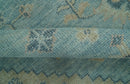 Custom Made Blue And Beige Turkish Design Hand knotted Wool Area Rug by The Rug Decor