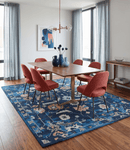 Blue Camel Ivory Wool Oushak Area Rug - Hand Knotted Traditional