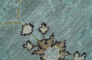 Blue Oushak Hand Knotted Wool Area Rug Turkish Modern Design by The Rug Decor
