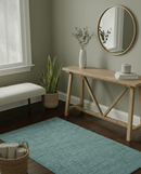 Custom Made Blue Modern Style Hand Tufted Wool Rug