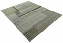 Custom Made Brown and Beige Contemporary Design Hand knotted Wool Area Rug