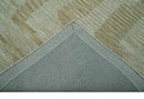 Custom Made brown And Ivory Modern Abstract Pattern Hand Tufted Wool Area Rug