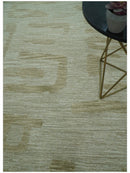 Custom Made brown And Ivory Modern Abstract Pattern Hand Tufted Wool Area Rug