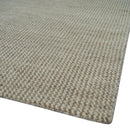 Custom Made Contemporary Brown and Ivory Hand Knotted Rug Area Rug