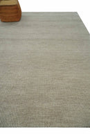 Custom Made Contemporary Brown and Ivory Hand Knotted Rug Area Rug