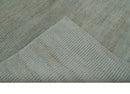 Custom Made Contemporary Blue and Brown Hand Knotted wool Area Rug