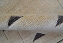 Custom Made Contemporary Design Black And Beige Hand knotted wool Area Rug