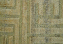 Custom Made Contemporary Design Gray And Wheat Hand knotted wool Area Rug