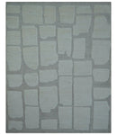 Gray Hand Knotted Wool Area Rug - Contemporary Custom Design by The Rug Decor