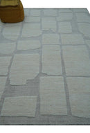 Gray Hand Knotted Wool Area Rug - Contemporary Custom Design by The Rug Decor