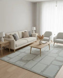Gray Hand Knotted Wool Area Rug - Contemporary Custom Design by The Rug Decor
