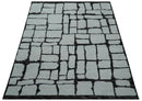 Ivory and Dark Brown Hand Knotted Wool Area Rug Contemporary by The Rug Decor