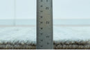 Custom Made Contemporary Solid Blueish Silver Hand knotted wool Area Rug