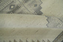 Custom Made Earthy Hand Knotted Ivory, Charcoal and Beige Wool Area Rug