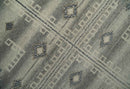 Custom Made Earthy Hand Knotted Ivory, Charcoal and Beige Wool Area Rug