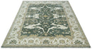 Custom Made Emerald Green Fine Hand knotted Wool Traditional Oushak Area Rug