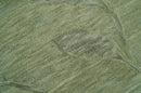 Custom Made Floral Olive Green Hand Tufted Wool Area Rug