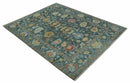 Custom Made Gray and Beige Hand knotted Traditional Oushak Multi Size wool Area Rug