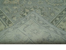 Custom Made Gray And Ivory Traditional Turkish Design Hand knotted Wool Area Rug
