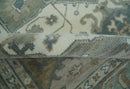 Custom Made Gray, Ivory and Silver Hand knotted Traditional Medallion wool Area Rug