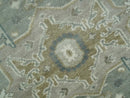 Gray Ivory Silver Wool Area Rug - Hand-Knotted Traditional Medallion