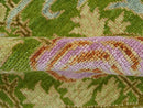 Custom Made Green And Pink Traditional Donegal Design Hand Knotted wool area rug by The Rug Decor