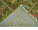 Custom Made Green And Pink Traditional Donegal Design Hand Knotted wool area rug by The Rug Decor