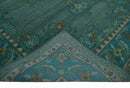 Custom Made Green Hand Knotted Antique Style  Multi Size Traditional Wool Rug