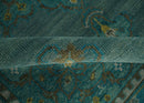 Custom Made Green Hand Knotted Antique Style  Multi Size Traditional Wool Rug