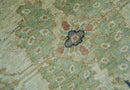 Beige and Blue Traditional Turkish Hand Knotted Wool Area Rug 9x12 Custom Made by The Rug Decor