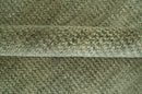Custom Made Hand Knotted Blue and Brown Stripes Design Contemporary Area Rug