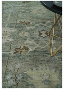 Gray and Brown Wool Oushak Area Rug - Hand Knotted Traditional